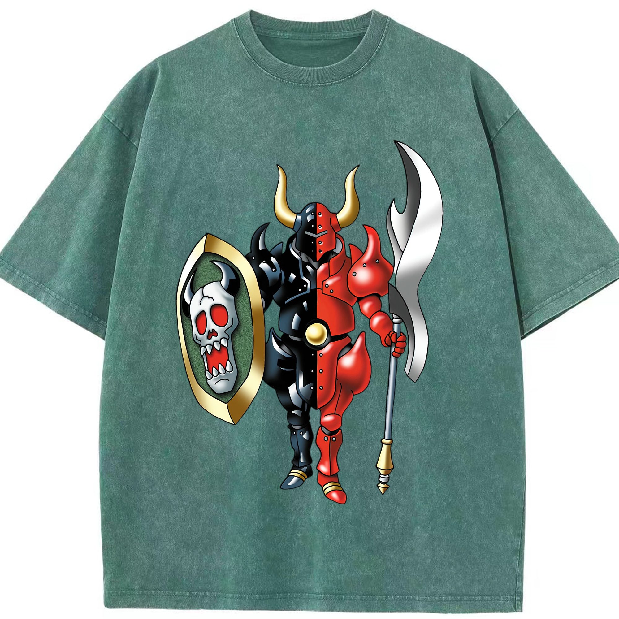 （画像用） ドラゴンクエスト Doragon Kuesuto Dragon Quest 綿100% ヴィンテージ風 半袖Tシャツ（フロントプリント）